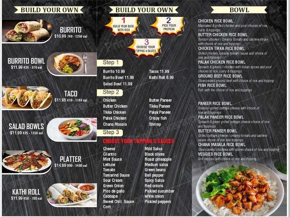 BOLLYWOOD BURRITO AND BOWL Menu image 1