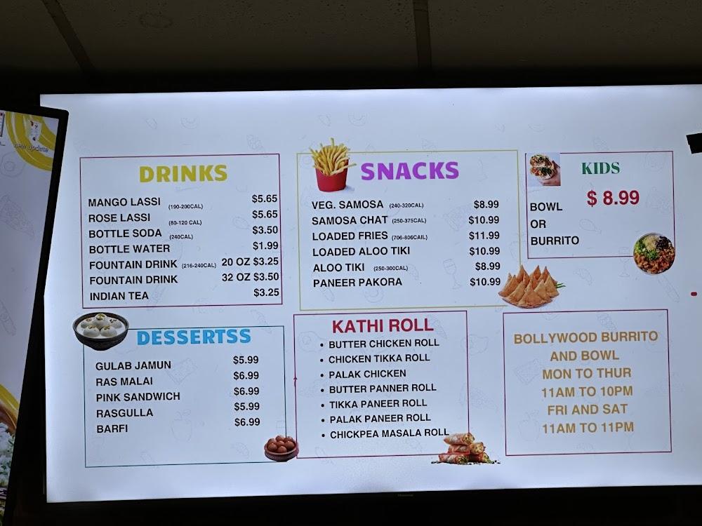 BOLLYWOOD BURRITO AND BOWL Menu image 3
